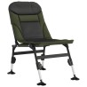 Chaise de pêche avec pieds à boue réglables pliable vert 
