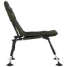 Chaise de pêche avec pieds à boue réglables pliable vert 