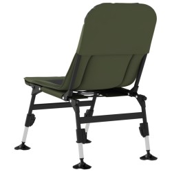 Chaise de pêche avec pieds à boue réglables pliable vert 