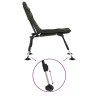 Chaise de pêche avec pieds à boue réglables pliable vert 