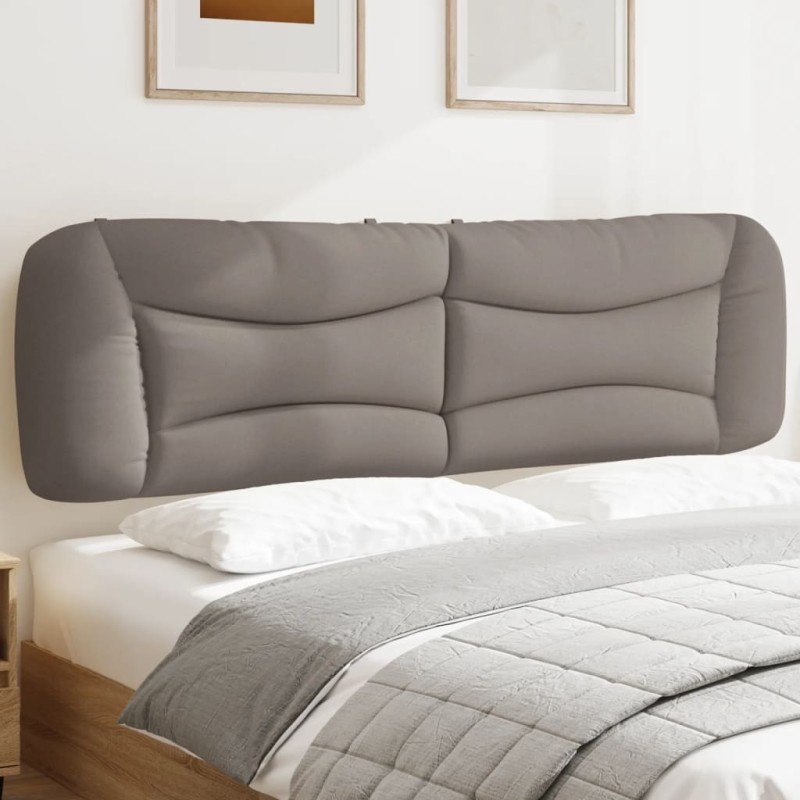 Coussin de tête de lit taupe 180 cm tissu 