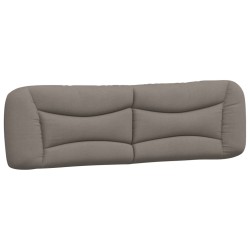 Coussin de tête de lit taupe 180 cm tissu 