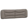 Coussin de tête de lit taupe 180 cm tissu 