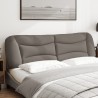 Coussin de tête de lit taupe 180 cm tissu 