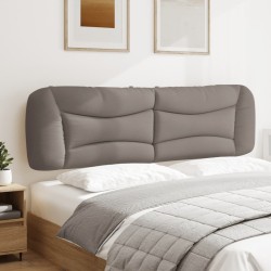 Coussin de tête de lit taupe 180 cm tissu 