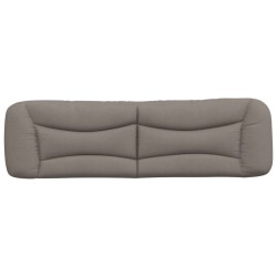 Coussin de tête de lit taupe 180 cm tissu 
