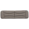 Coussin de tête de lit taupe 180 cm tissu 