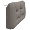 Coussin de tête de lit taupe 180 cm tissu 