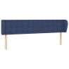 Tête de lit avec oreilles Bleu 163x23x78/88 cm Tissu 