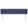 Tête de lit avec oreilles Bleu 163x23x78/88 cm Tissu 