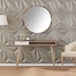 Panneaux muraux 48 pcs béton 50x50 cm XPS 12 m² étoile 