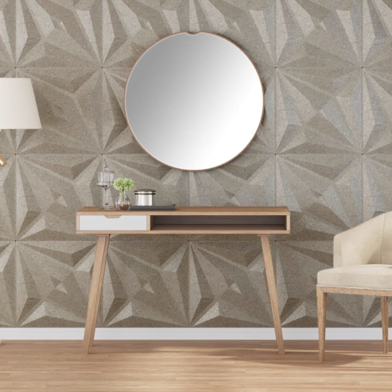 Panneaux muraux 48 pcs béton 50x50 cm XPS 12 m² étoile 