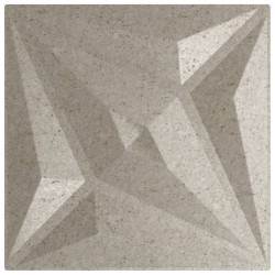 Panneaux muraux 48 pcs béton 50x50 cm XPS 12 m² étoile 