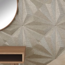 Panneaux muraux 48 pcs béton 50x50 cm XPS 12 m² étoile 