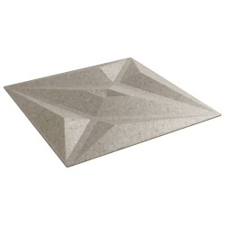 Panneaux muraux 48 pcs béton 50x50 cm XPS 12 m² étoile 