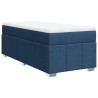 Sommier à lattes de lit avec matelas Bleu 90x190 cm Tissu 