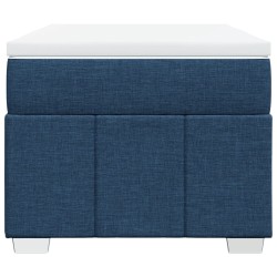 Sommier à lattes de lit avec matelas Bleu 90x190 cm Tissu 