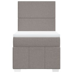 Sommier à lattes de lit avec matelas Taupe 90x190 cm Tissu 