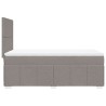 Sommier à lattes de lit avec matelas Taupe 90x190 cm Tissu 