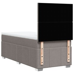 Sommier à lattes de lit avec matelas Taupe 90x190 cm Tissu 