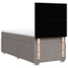 Sommier à lattes de lit avec matelas Taupe 90x190 cm Tissu 