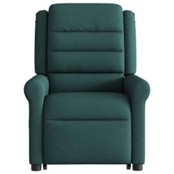 Fauteuil inclinable de massage électrique Vert foncé Tissu 