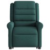 Fauteuil inclinable de massage électrique Vert foncé Tissu 