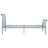 Cadre de lit sans matelas gris métal 100x200 cm 
