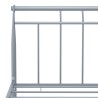 Cadre de lit sans matelas gris métal 100x200 cm 