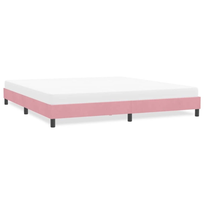 Cadre de lit sans matelas rose 180x210 cm velours Cadre de lit sans matelas rose 180x210 cm velours