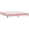 Cadre de lit sans matelas rose 180x210 cm velours 