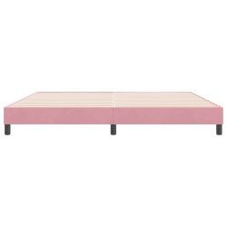 Cadre de lit sans matelas rose 180x210 cm velours 