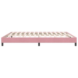 Cadre de lit sans matelas rose 180x210 cm velours 