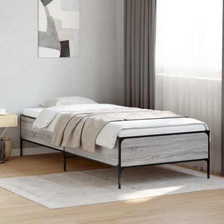 Cadre de lit sans matelas sonoma gris 90x190 cm 
