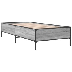 Cadre de lit sans matelas sonoma gris 90x190 cm 