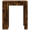 Table de bar avec étagères chêne fumé bois d'ingénierie 