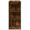 Table de bar avec étagères chêne fumé bois d'ingénierie 