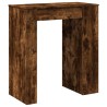 Table de bar avec étagères chêne fumé bois d'ingénierie 