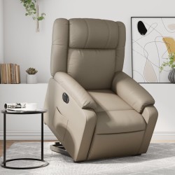 Fauteuil inclinable électrique cappuccino similicuir 