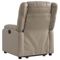 Fauteuil inclinable électrique cappuccino similicuir 