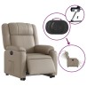Fauteuil inclinable électrique cappuccino similicuir 