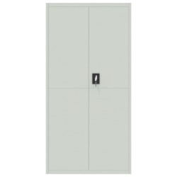 Classeur gris clair 90x40x180 cm acier 