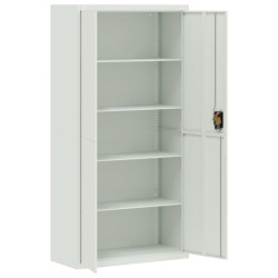 Classeur gris clair 90x40x180 cm acier 