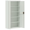Classeur gris clair 90x40x180 cm acier 