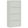 Classeur gris clair 90x40x180 cm acier 