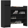 Armoire à chaussures noir 100,5x28x100 cm bois d'ingénierie 