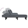 Canapé-lit en forme de L gris 255x140x70 cm velours 