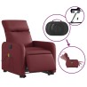 Fauteuil inclinable de massage électrique rouge bordeaux 