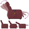 Fauteuil inclinable de massage électrique rouge bordeaux 