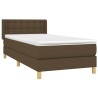 Sommier à lattes de lit avec matelas Marron foncé 100x200 cm 